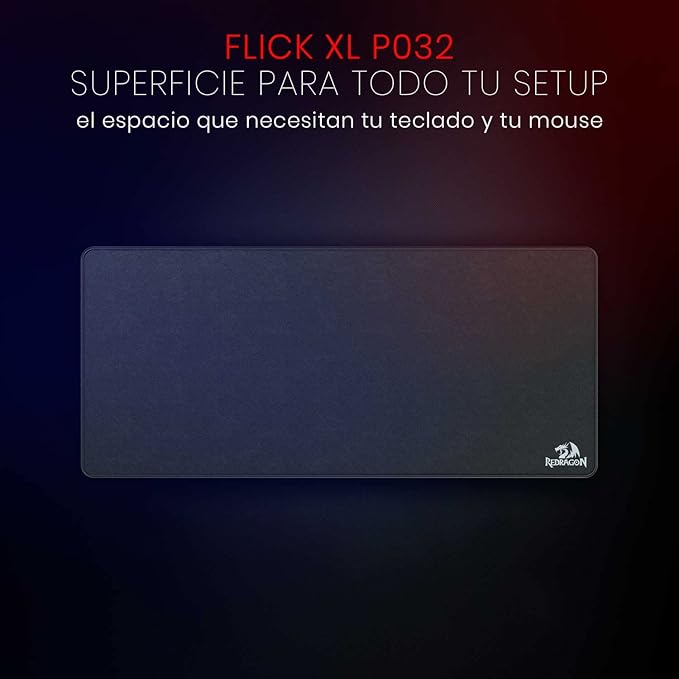 Redragon P032 Flick XL Mouse Pad with Stitched Edges Waterproof for Work Games Office Home
