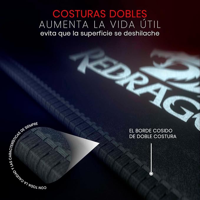 Redragon P030 Flick M Mousepad with Stitched Edges Waterproof for Work Games Office Home